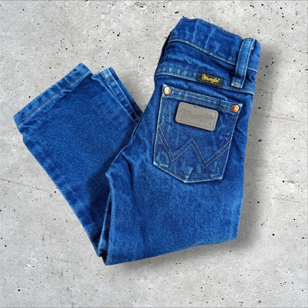 Wrangler Toddler Boys Jeans 3T Slim Cowboy Cut Blue Denim Straight Leg 1013MWZ